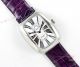 Swiss Replica Franck Muller Galet Women Watch White Dial Purple Leather Band (2)_th.jpg